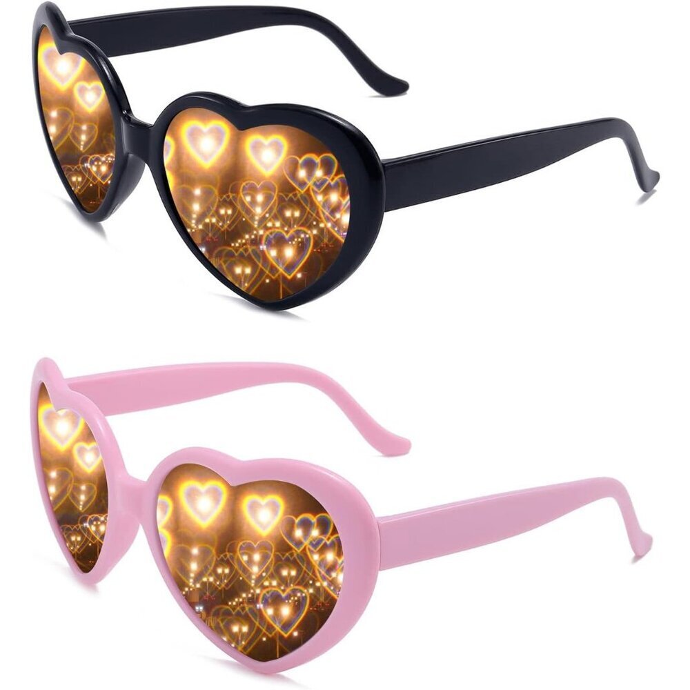 Heart Diffraction Glasses Festival Accessories Love Gift UV Protection